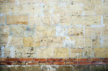 Old damaged grunge wall background or texture