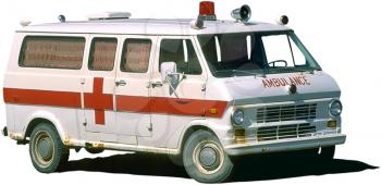 Royalty Free Photo of a Vintage Ambulance
