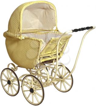 Royalty Free Photo of a Vintage Baby Buggy 
