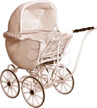Royalty Free Photo of a Vintage Baby Buggy 
