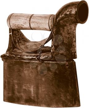 Royalty Free Photo of a Vintage Charcoal Iron 