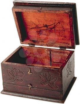 Royalty Free Photo of an Antique Wooden Box