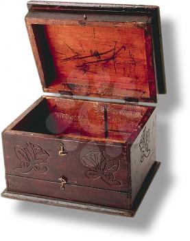 Royalty Free Photo of an Antique Wooden Box 