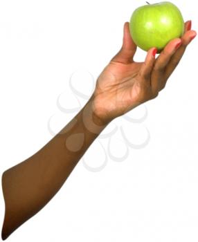 Royalty Free Photo of a Hand Holding an Apple