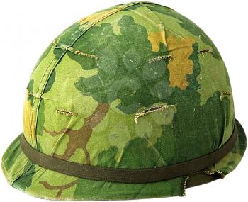 Royalty Free Photo of a Camouflage Army Helmet