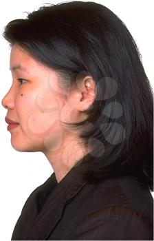 Royalty Free Photo of the Side Profile of an Asian Woman 