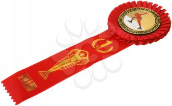 Royalty Free Photo of a First Place Speed Skating Ribbon