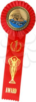 Royalty Free Photo of a First Place Swimming Ribbon