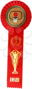 Royalty Free Photo of a First Place Basketball Ribbon 