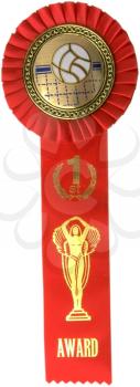 Royalty Free Photo of a First Place Volleyball Ribbon 
