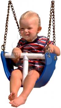 Royalty Free Photo of an Infant Child in a Baby Swing
