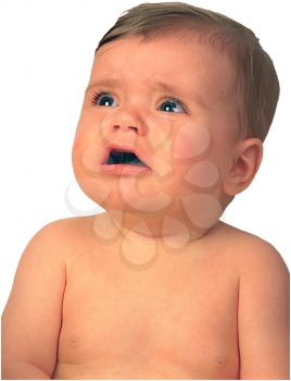 Royalty Free Photo of an Upset Infant Child