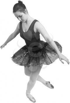 Royalty Free Black and White Photo of a Ballerina 