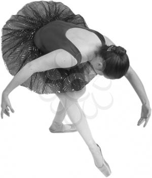 Royalty Free  Black and White Photo of a Ballerina 