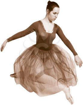 Royalty Free Sepia Tone Photo of a Ballerina 