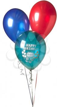 Royalty Free Photo of a Bunch of Happy Birthday Balloons