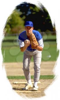 Royalty Free Photo of a Baseball Pitcher