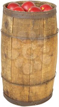 Royalty Free Photo of a Barrel of Apples