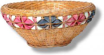 Royalty Free Photo of a Decorative Wicker Basket