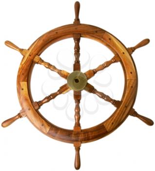 Royalty Free Photo of a Boat Steering Wheel