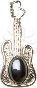 Royalty Free Photo of a Guitar Shaped Brooch