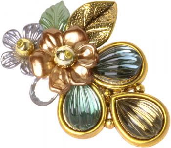 Royalty Free Photo of a Flowery Brooch