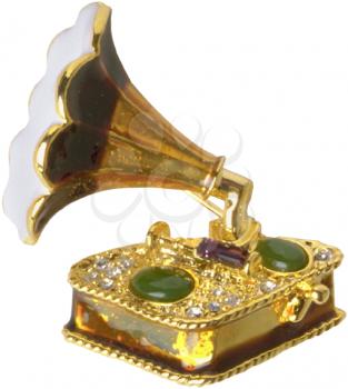 Royalty Free Photo of a Gramophone Brooch