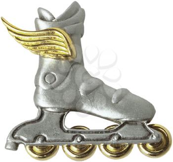 Royalty Free Photo of an Inline Skate with Wings Brooch