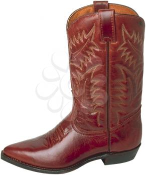 Royalty Free Photo of a Brown Leather Western Boot