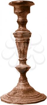 Royalty Free Photo of a Brass Candlestick Holder