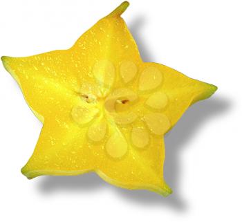 Royalty Free Photo of a Slice of Star Fruit