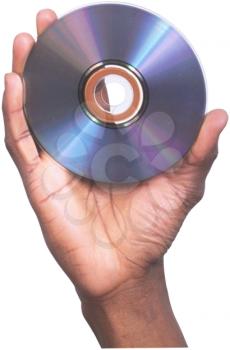 Royalty Free Photo of a Hand Holding a Compact Disc