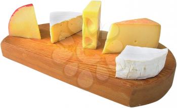 Royalty Free Photo of a Tray of Cheese