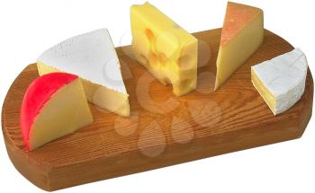 Royalty Free Photo of a Colorful Tray of Cheese