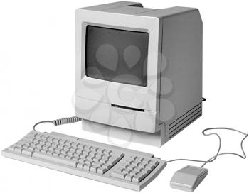 Royalty Free Photo of a Black and White Classic Computer