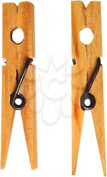 Royalty Free Photo of a Two Clothespins