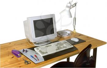 Royalty Free Photo of a Computer on a Desk