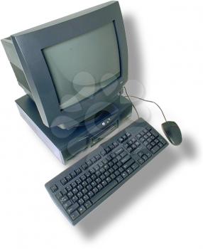 Royalty Free Photo of a Computer and Keyboard
