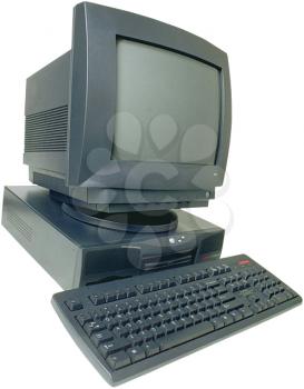 Royalty Free Photo of a Computer with a Keyboard