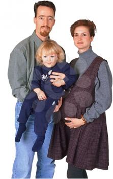 Royalty Free Photo of a Couple and Their Daughter