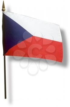 Royalty Free Photo of a Flag from Czechoslovakia with a Shadow