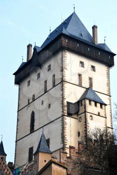 The tower of Karlstejn castle. 
