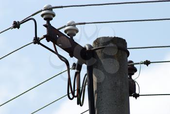 Detail image of power pole.