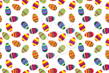 Easter seamless pattern with color egg.