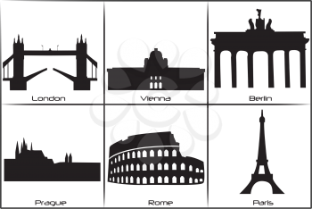 Main landmarks and monuments of Europe
