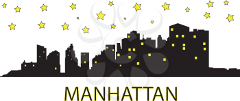 Yellow stars over the Manhattan.