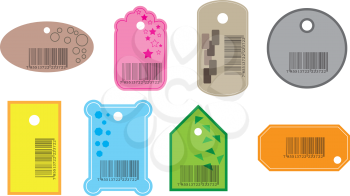 Set of price tags in various color.