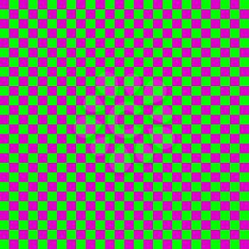 Simple seamless green pink checkerboard pattern background.