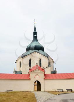 Church of St. John of Nepomuk on Zelena Hora (UNESCO monument). It was built in baroque gothic style and was designed by architect Jan Blazej Santini-Aichel. It is placed near Zdar nad Sazavou town at Moravia in Czech Republic. 