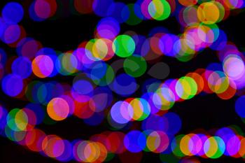 Multi-color abstract light blur bokeh background.